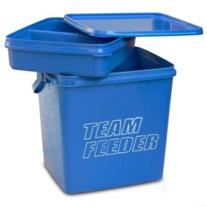 Galeata Team Feeder By Dome 10L Cu Capac + Cutie 3L Cu 2 Compartimente