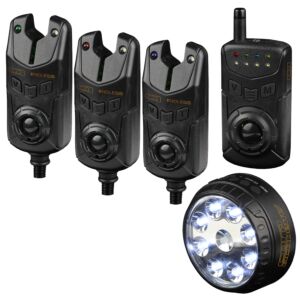 Set Avertizori Endless Carp Academy 3+1 Cu Lumina Cort