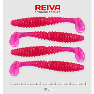 Shad Reiva Zander Power 10cm 4buc/pac. Culoare Pink-Glitter