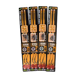 Montura Fox Edges Curve Short Ready Rig Barbed Gravelly Brown 25lbs 2buc/plic