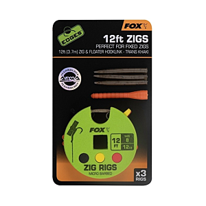 Montura Fox Edges Zig Rigs 12lb 12ft Nr.8