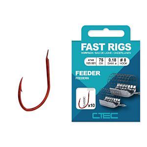 Carlige Legate C-Tec Classic Feeder Nr.10 0.16mm 75cm 10/pac.