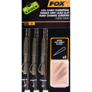 Montura Fox Edges Submerge Camo Leader Lead Clip Kwik Change Kit 40lb